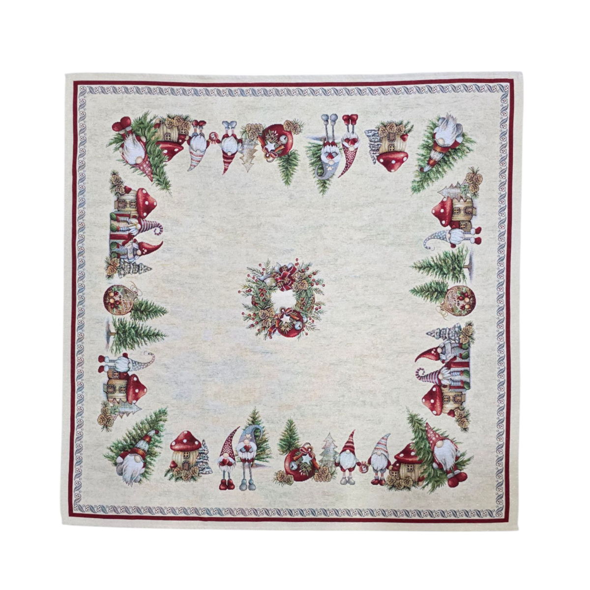 Lurex Santa Gnome Christmas Centerpiece in Gobelin