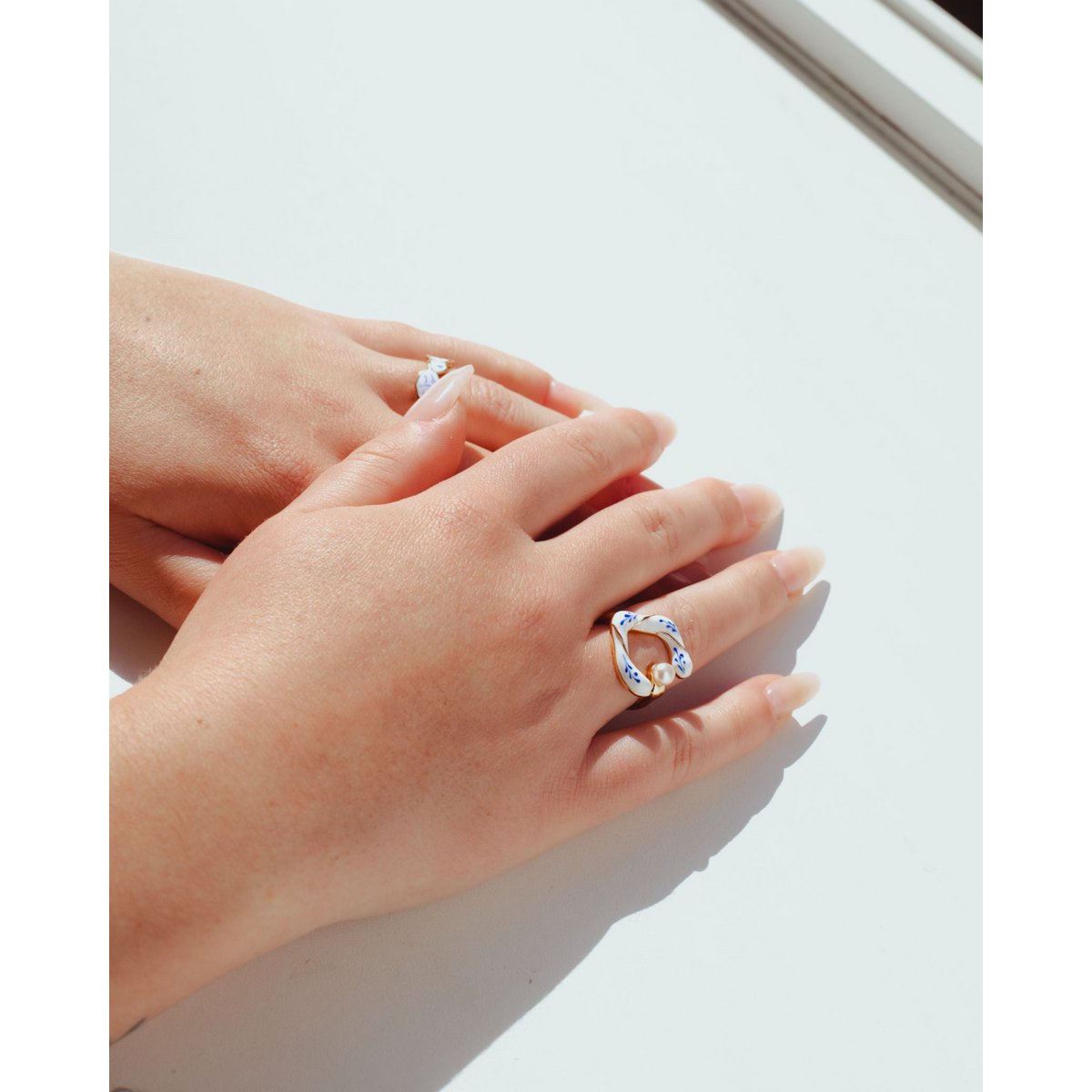 Bague Fleur Varia - Perle - Or Blanc