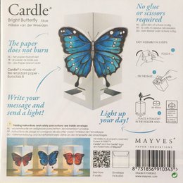 CARDLE Butterfly Blue (Bright Butterfly) - Kaarshouder Wenskaart