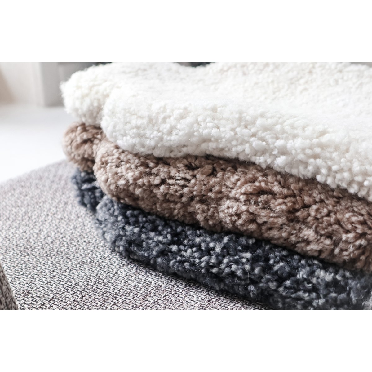 Sheepskin hot water bottle bag - Lambskin cover hot water bottle | 3 colors