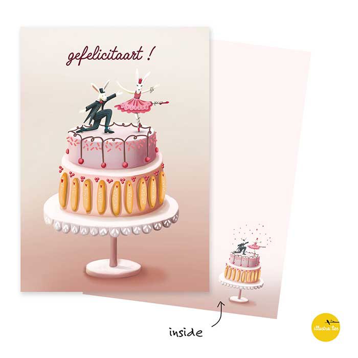 Carte de voeux Gâteau de félicitations
