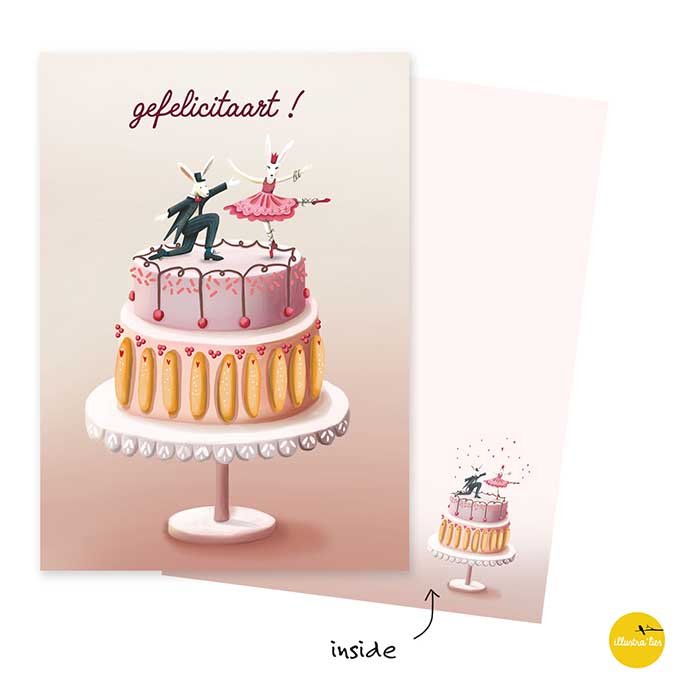 Biglietto di auguri Torta di congratulazioni