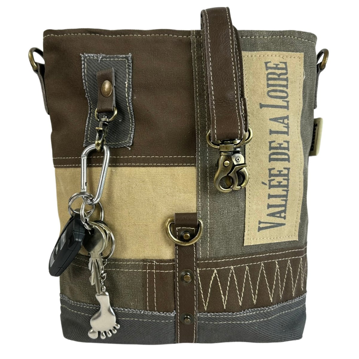 Sunsa vintage schoudertas. Canvas schoudertas, damestas