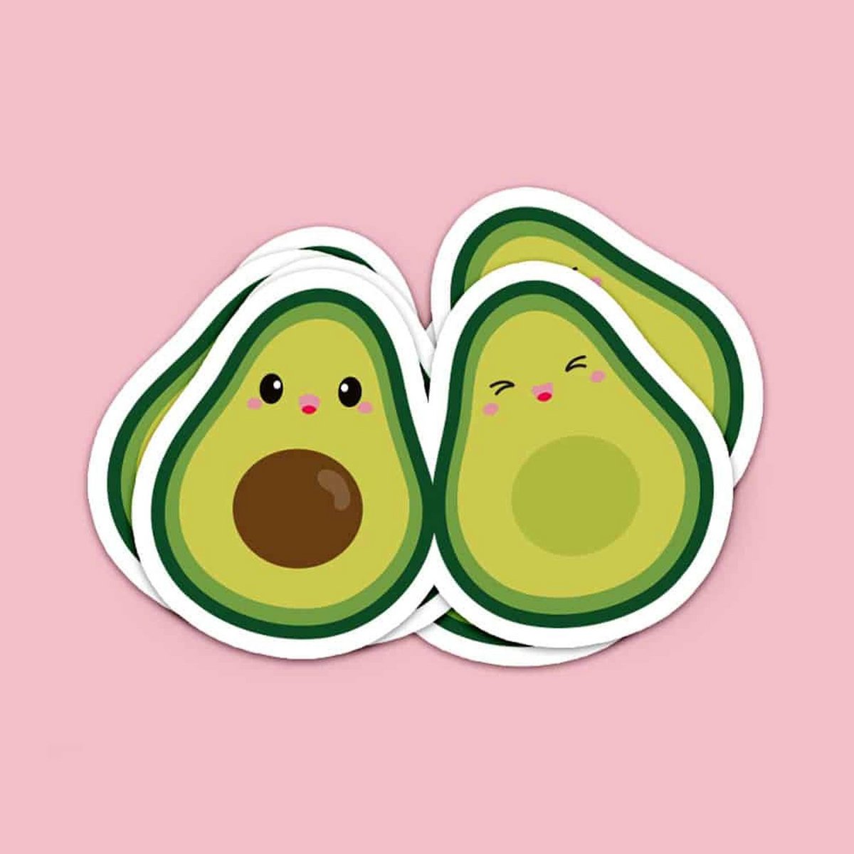 Klistermærke Avocado duo