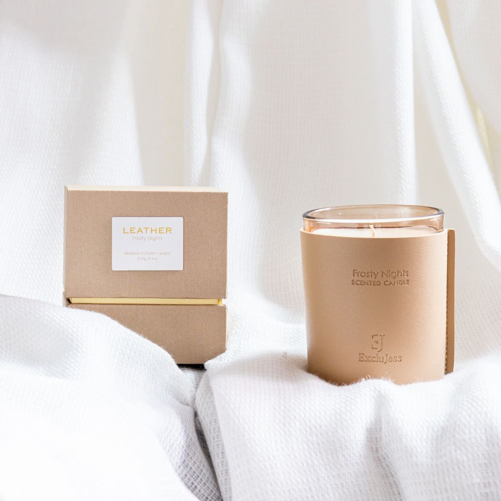 Świeca zapachowa w dotyku skóry premium - Mroźne noce