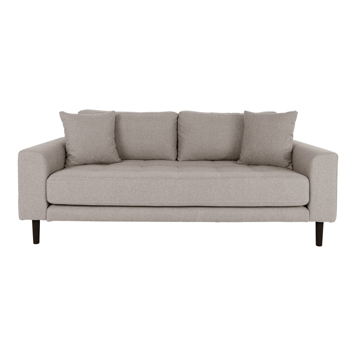 Divano Lido a 2,5 posti - Pietra, Gambe in legno nero, 93x180x76 cm