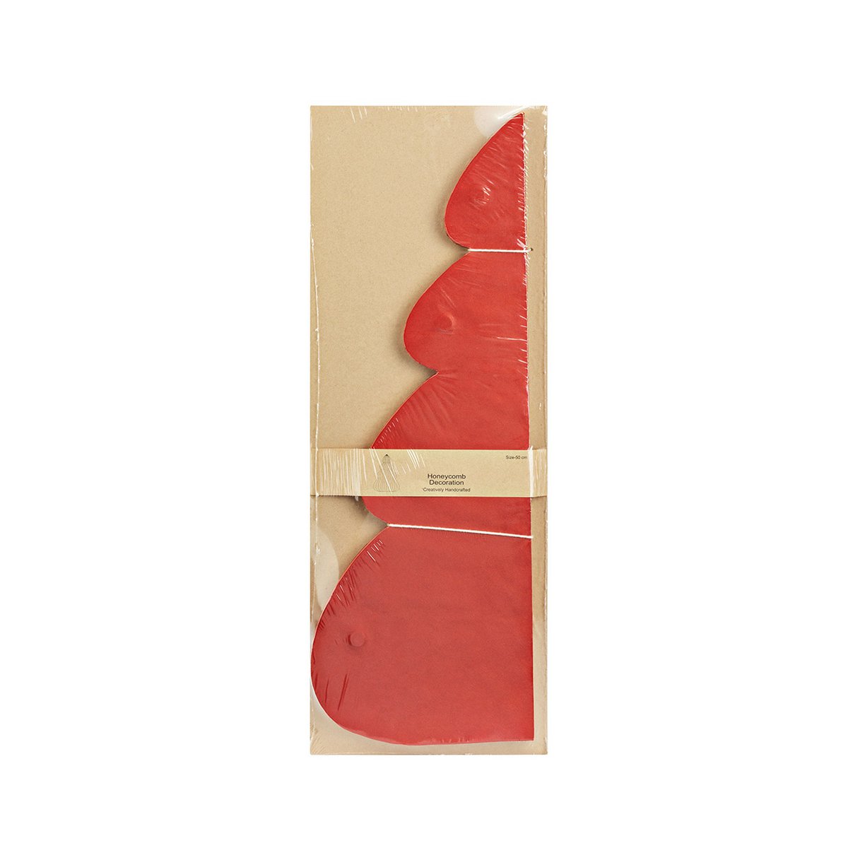 Tannenbaum Honeycomb aus Papier/Pappe, Rot (B/H/T) 35x50x35cm