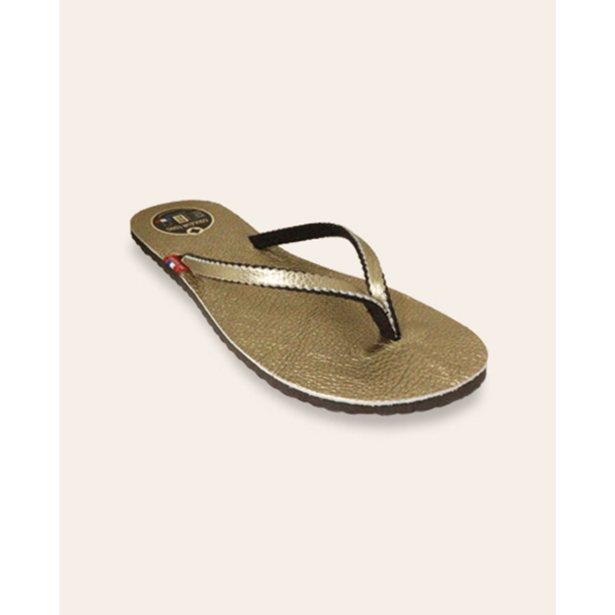Tong / Flip Flop Læder BB Guld