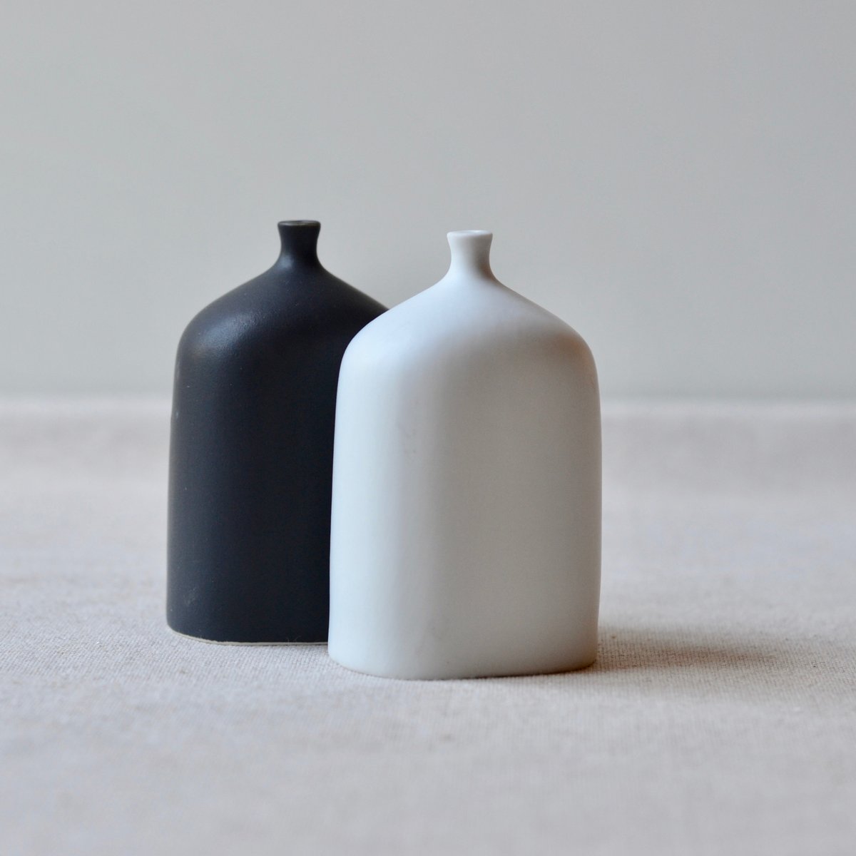 Black + White Vials Salt + Pepper Set