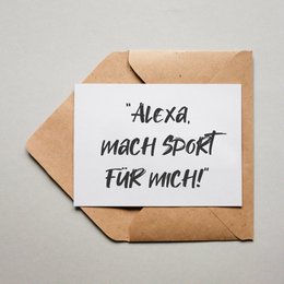 Ansichtkaart "Alexa sport voor mij!"
