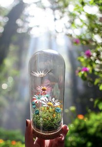 Kleine tuin onder Globe (17x7,5 cm)