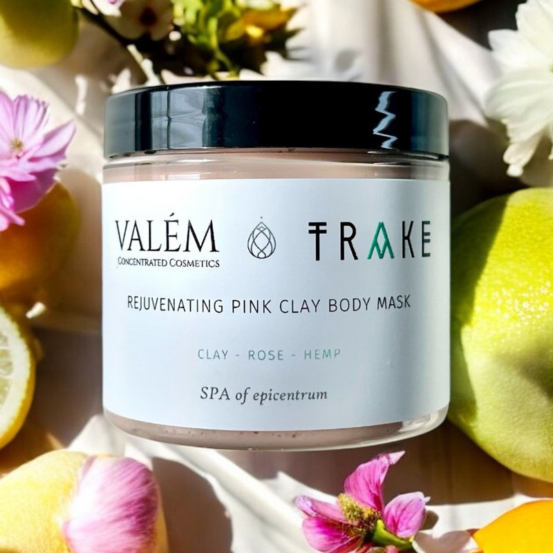 Pink Clay Body Mask – Rejuvenating Formula with Rose & Calendula– 200 g | Detox, Smooth, Vegan