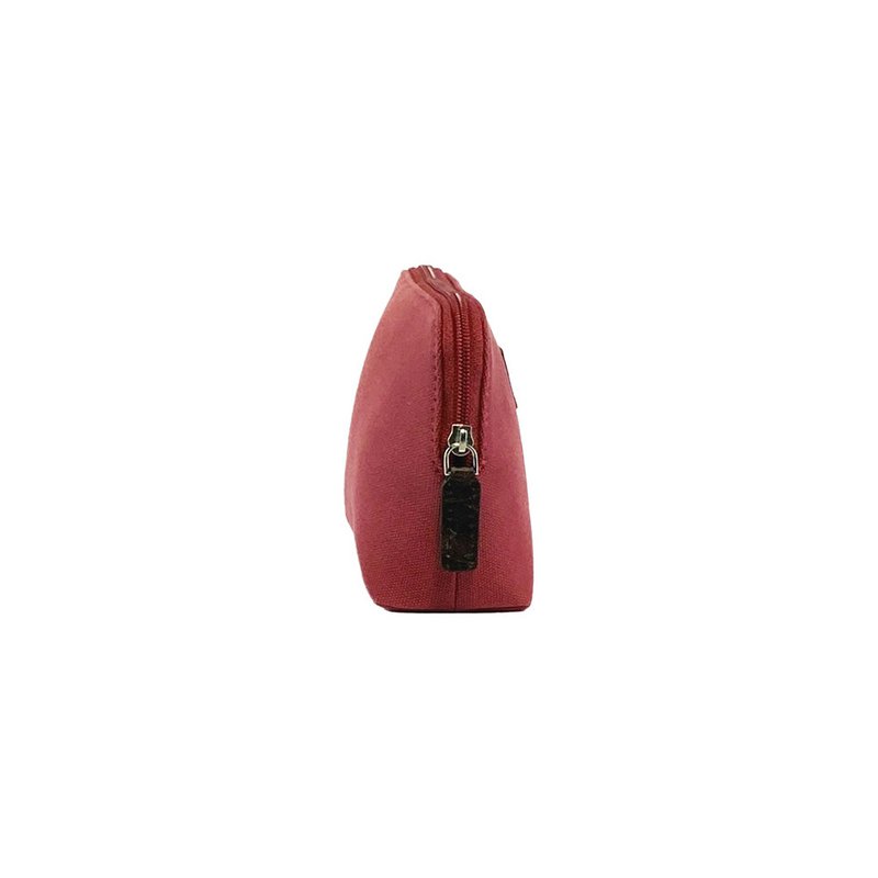 K0026XB | Pochette for Woman in Canvas/Genuine Full Grain Volanata Leather - Color Bordeaux/Dark Brown. Zip closure. Dimensions: 17 x 13 x 6.5 cm - Packaging: Tnt bag