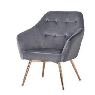 POLYESTER-SESSEL METALL 74X74X90 SAMT DUNKELGRAU MB207823