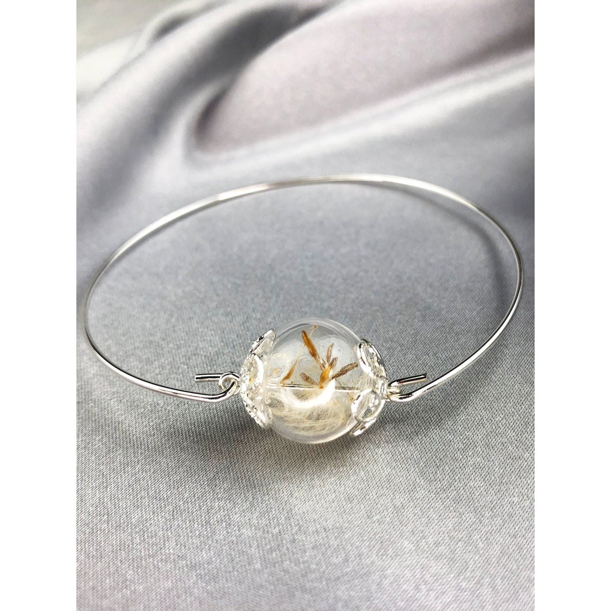 Bracelet élégant bracelet bracelet en graines de pissenlit - Bijoux minimalistes plaqués argent - RETARM-32