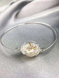 Bracelet élégant bracelet bracelet en graines de pissenlit - Bijoux minimalistes plaqués argent - RETARM-32