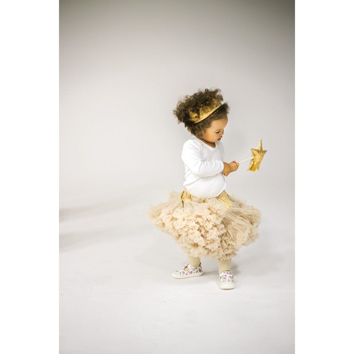 “Gold Sequins” Fairy-tale Crown and Wand Magic Set