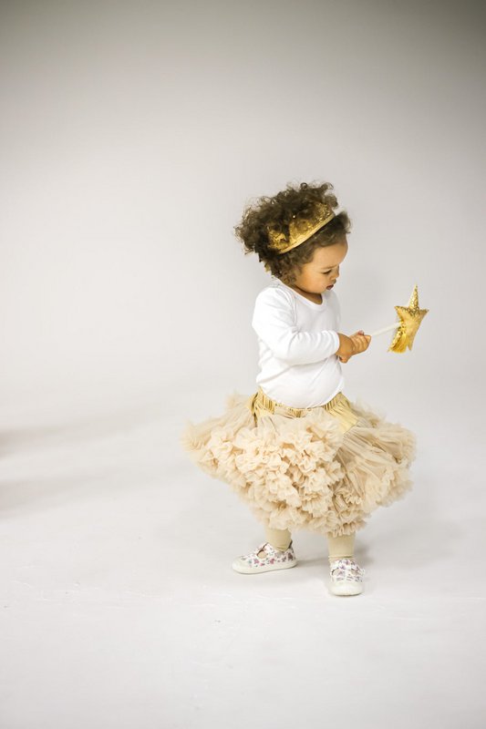 “Gold Sequins” Fairy-tale Crown and Wand Magic Set