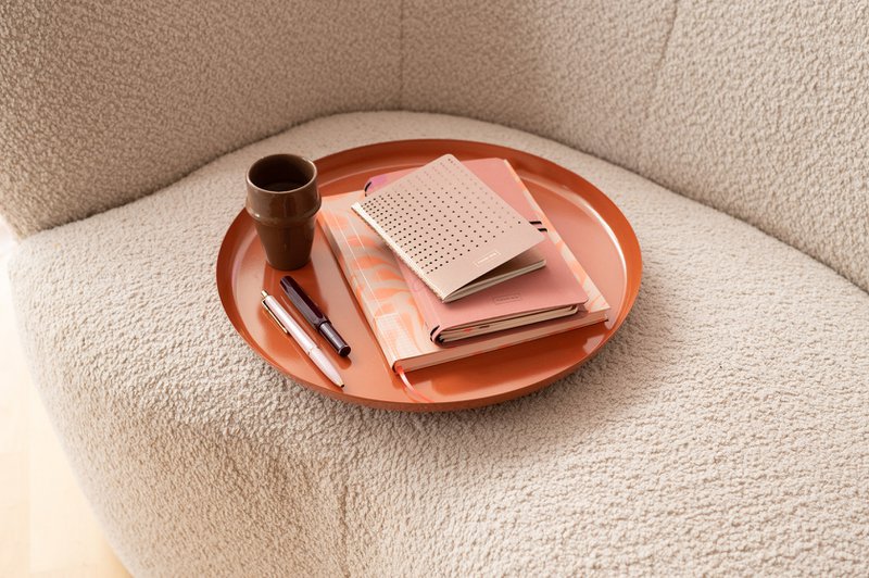 Notebook A5 - Orange Waves - FSC Mix Credit