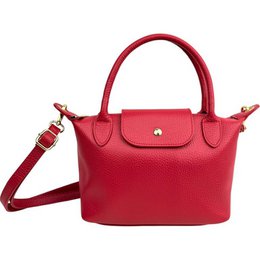 Bolso de Mano Piel Italiana con Asas Cortas y Solapa 58070