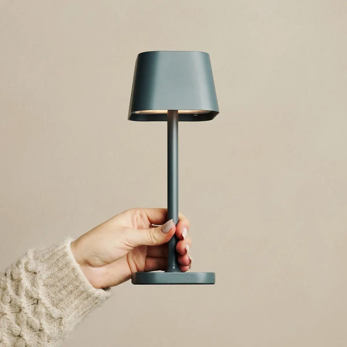 Ava Stone Grey Rechargeable Table Lamp
