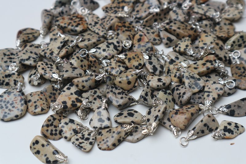 Dalmatian jasper pendant