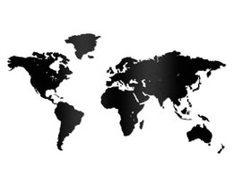 Wooden World Map - 10 Wood Types - Magnetic Hanging System
