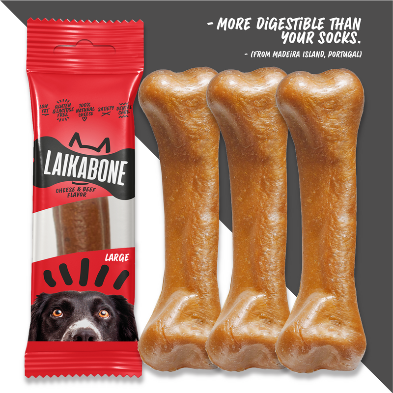 Laikabone Dog Dental Chew - Ost og oksekød (æske)
