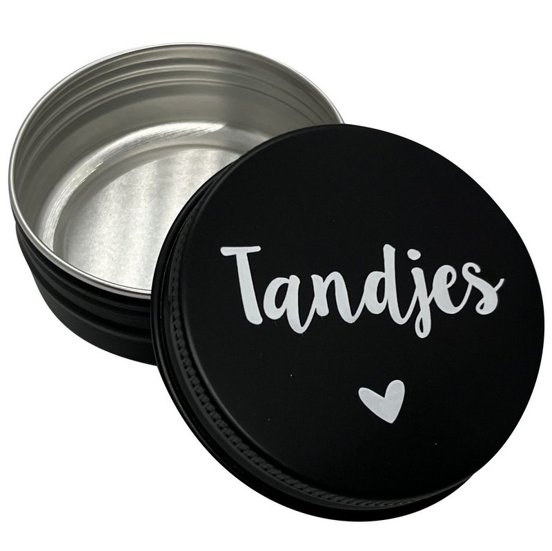 Tandkassehjerte sort
