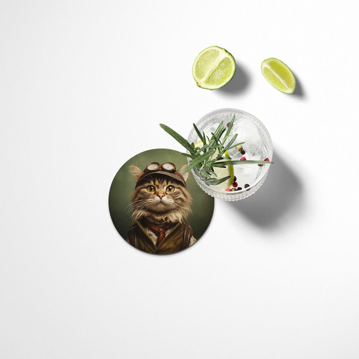 Funny Cats Coasters Set - II