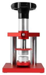 Spindelpresse für Gläser und Gehäuse, Aluminium/Edelstahl, rot/silberfarben