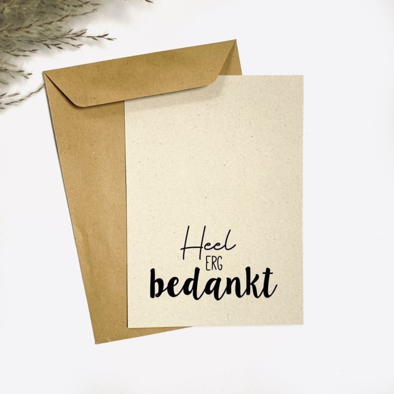 SALE Ansichtkaart - Heel erg bedankt