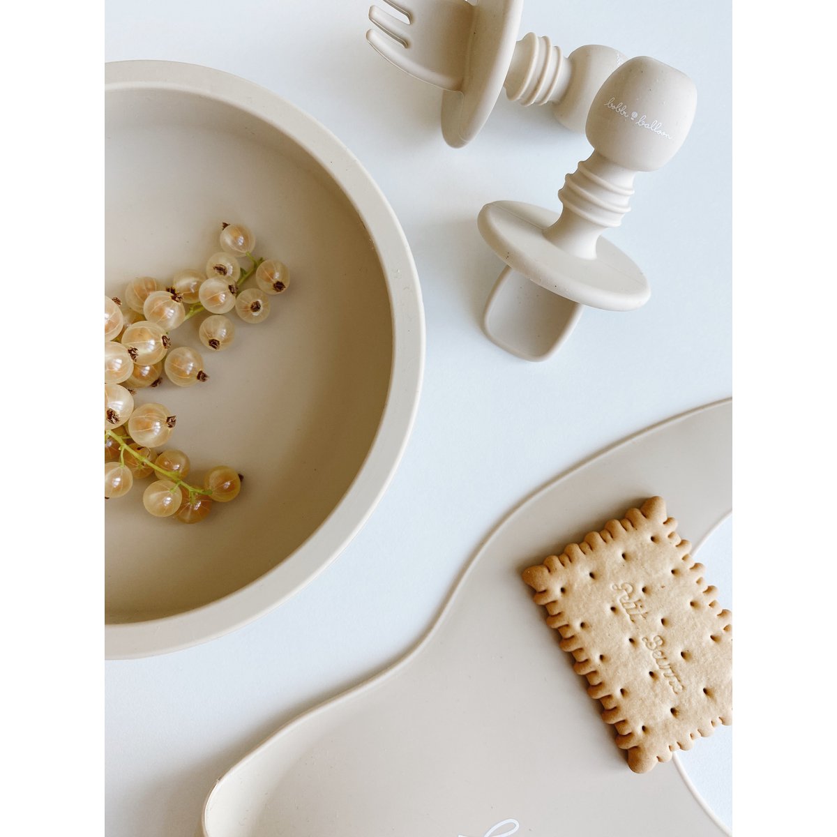 Silicone Cutlery Set - Oyster Beige