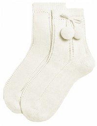 iN Control 2pack JACQUARD sokker med pomponer
