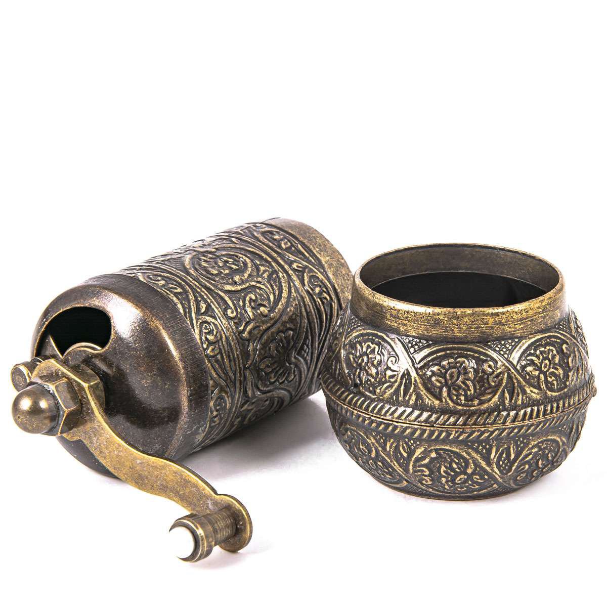 Metal spice mill - bronze - small - 11 x 5cm