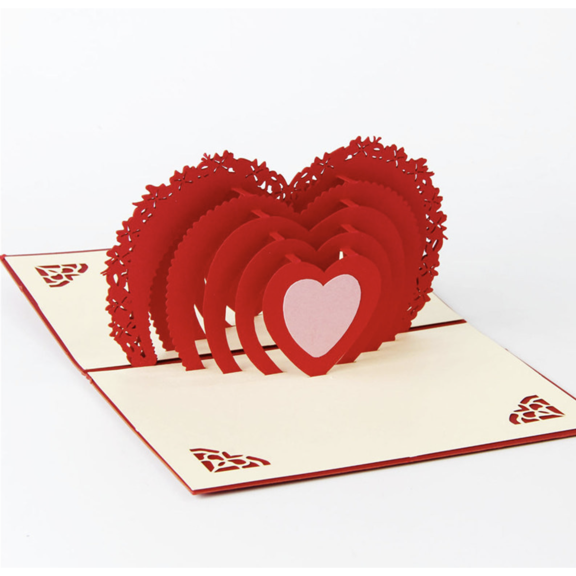 3D heart pop up card for mother's day and valentine