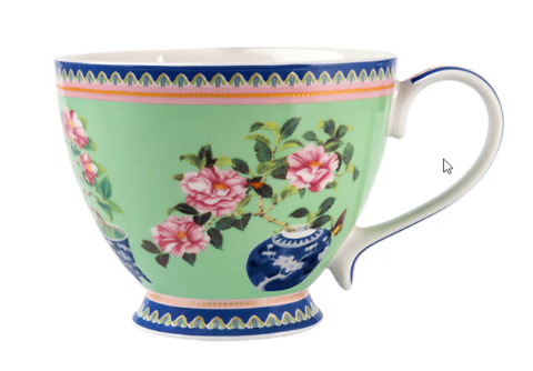 M&W Jardin Mug 400ml, Camelia Green, giftbox