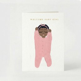 Welcome Baby Girl Greeting Card