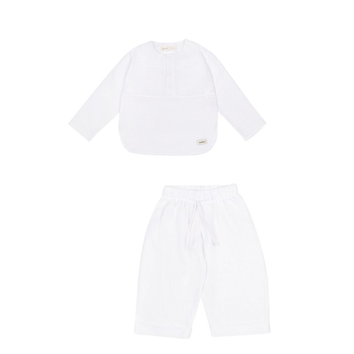 Ensemble blouse et short DANTE WHITE pour garçon