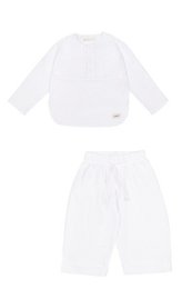 Ensemble blouse et short DANTE WHITE pour garçon