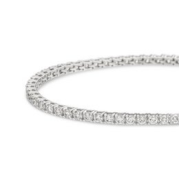 Tennis bracelet white gold, 2.11ct diamonds, 17.0 cm