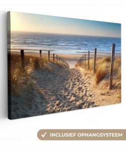 Leinwand Malerei - Wanddekoration - Strand - Meer - Niederlande - Dünen - Sonne
