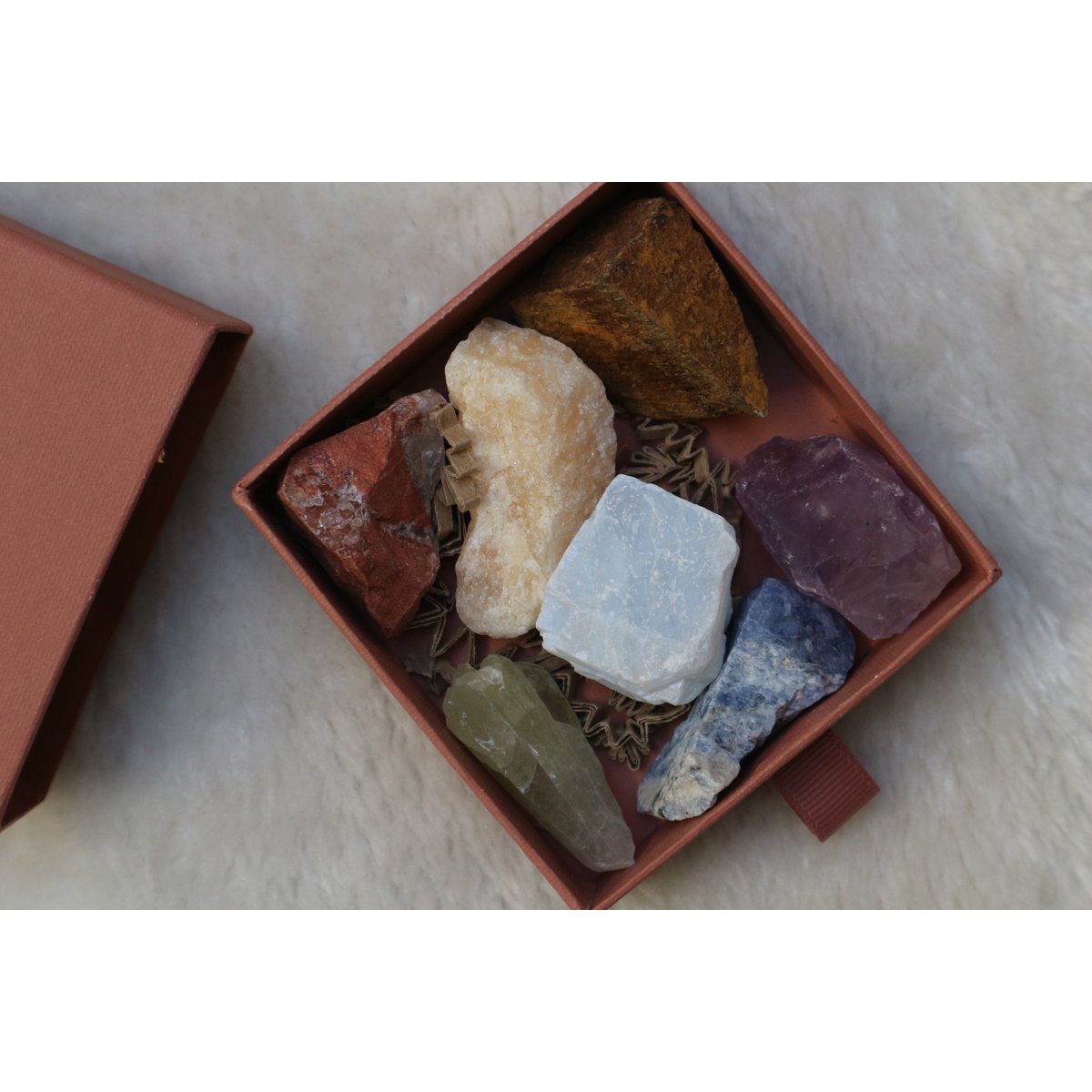 Chakra set met ruwe stenen