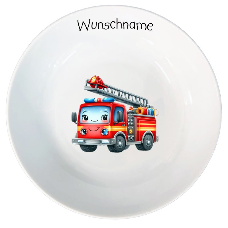 Servizio per bambini 5 PC. Brigata di vigili del fuoco per bambini con o senza il nome desiderato