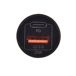 TEKMEE ZWARTE AUTOLADER 20W PD+QC