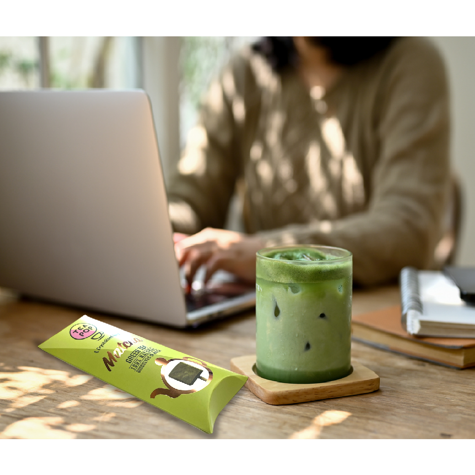 TEA-POP Tea-On-A-Stick | Matcha | 20 Sticks Display Tray