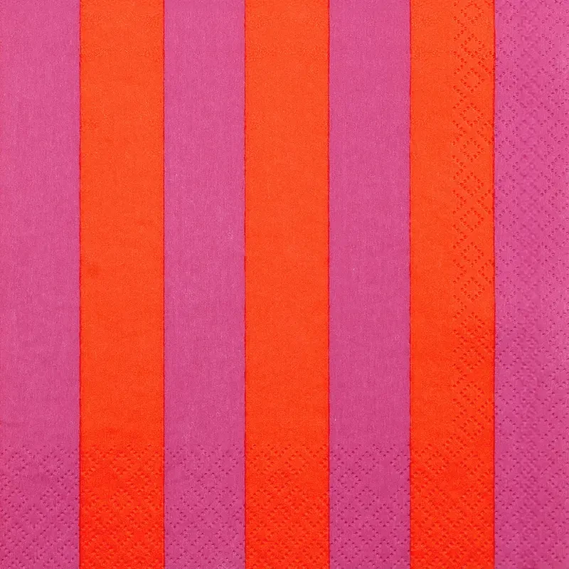 Servetten Just Stripes fuchsia