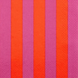 Serwetki Just Stripes w kolorze fuksji