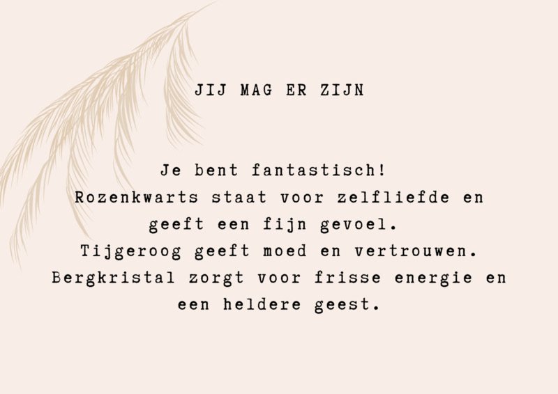 Edelstenen Armbandje - Jij mag er zijn