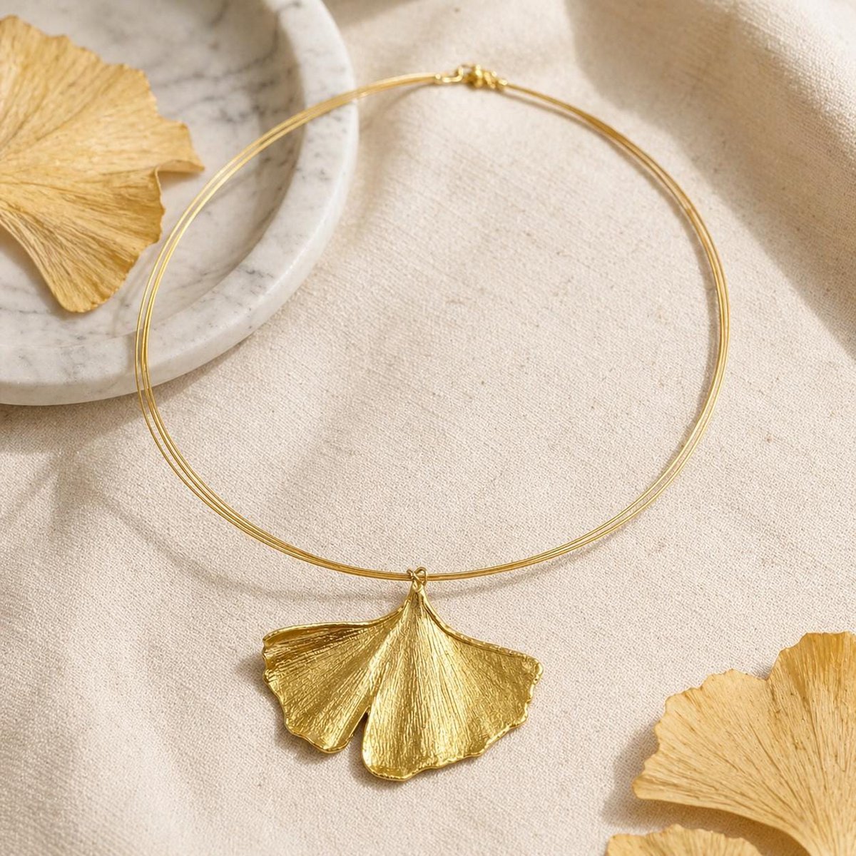 Echte Ginkgo-Biloba-Blatt-Halskette, handgefertigter Naturschmuck, Bio-Wald-Anhänger, Geschenk für Langlebigkeit und Erfolg, Sterling Silber 925